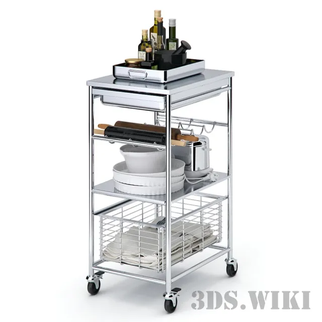 furniture – Ikea GRUNDTAL table and kitchen decor 3ds Max