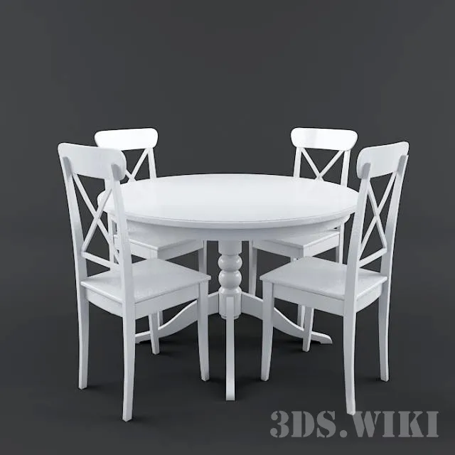 furniture – IKEA table and chair 3ds Max