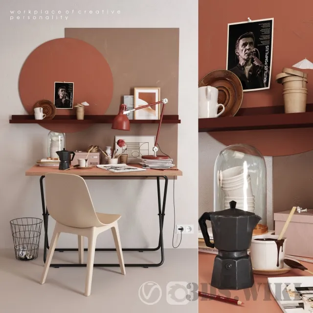 furniture – IKEA workplace 3ds Max