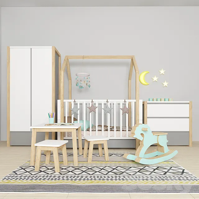 Furniture in the nursery Pinette Bellamy 3DS Max Model