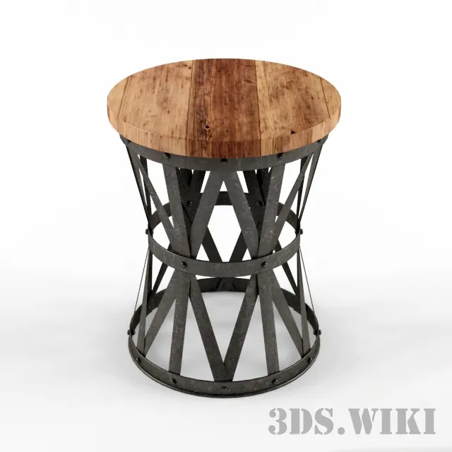 furniture – Industrial chair – barrel 3ds Max