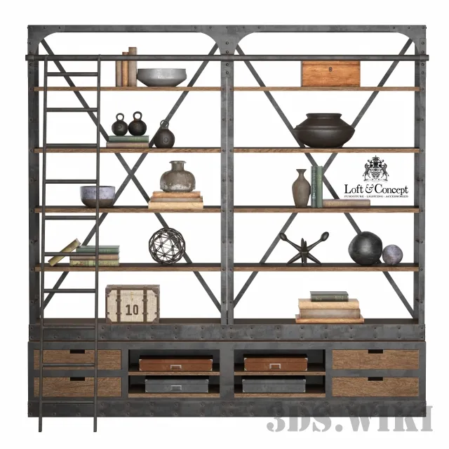 furniture – INDUSTRIAL IRON RACK 3ds Max