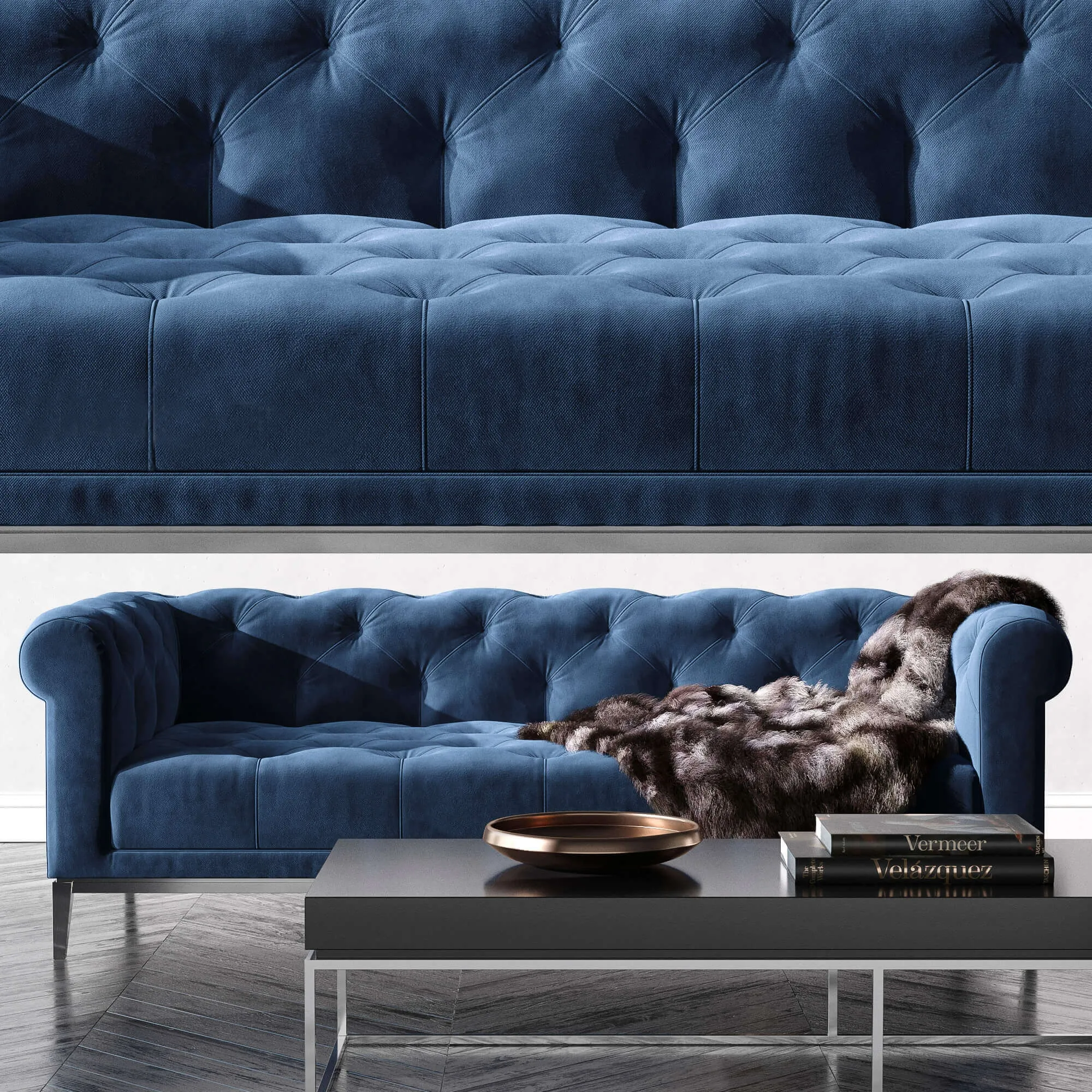 furniture – Italia Chesterfield  Fabric  Sofa 3ds Max