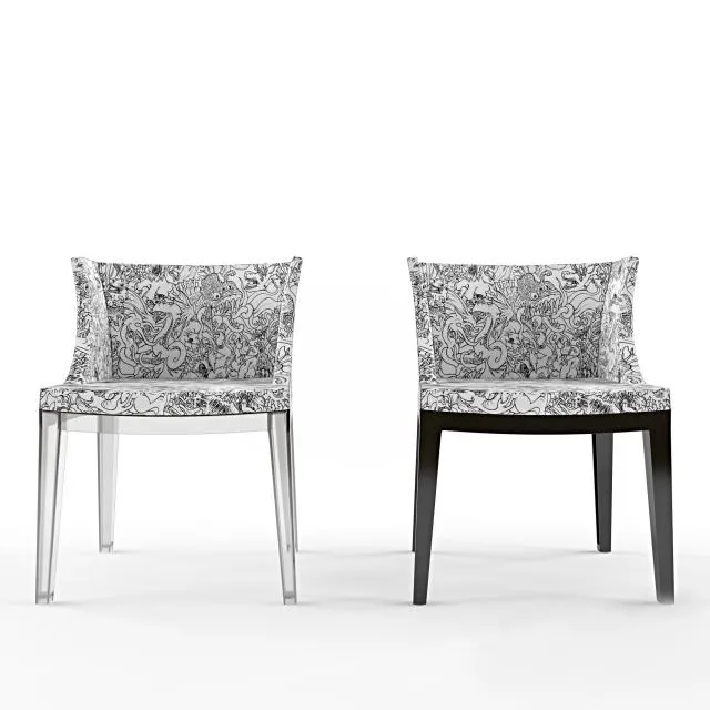 furniture – Kartell Mademoiselle chairs 07 3ds Max