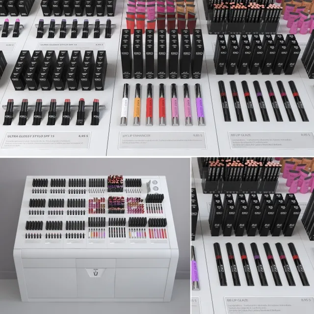 furniture – Kiko Make-up Display 3ds Max