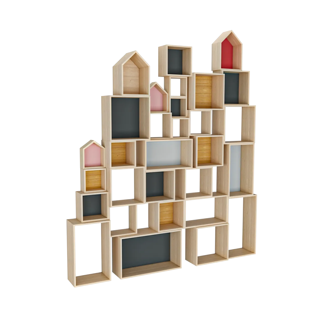 furniture – KIT wooden shelves 03 3ds Max