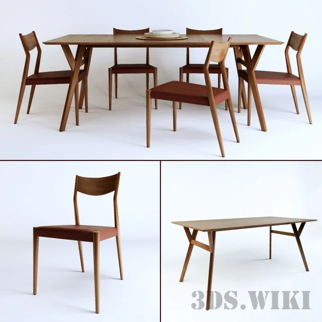 furniture – Kitchen table and chair 3ds Max