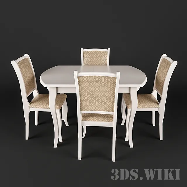 furniture – Kitchen tables and chairs 3ds Max