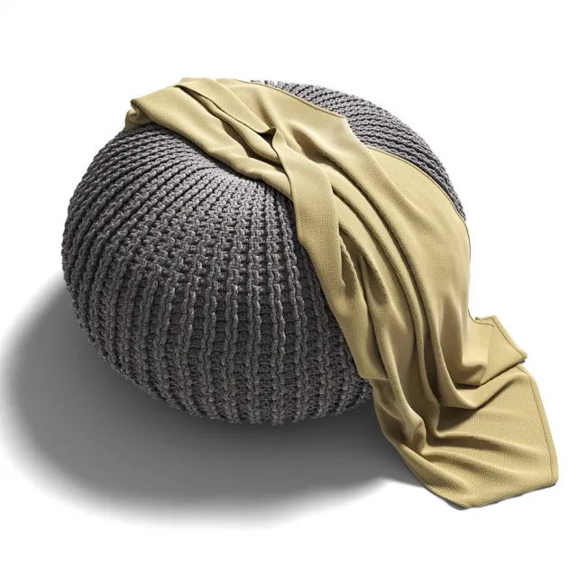 furniture – Knitted pouf 2 3ds Max