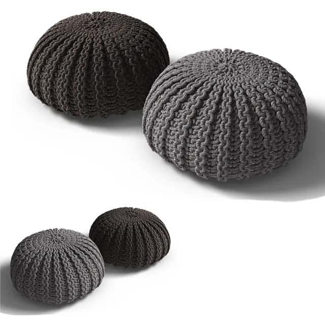 furniture – Knitted pouf 3 3ds Max