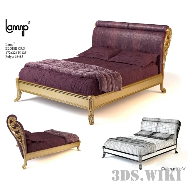 furniture – Lamp 2 Eliose bed 3ds Max