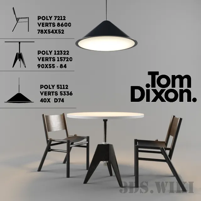 furniture – Lamp table and chair by Tom Dixon 3ds Max