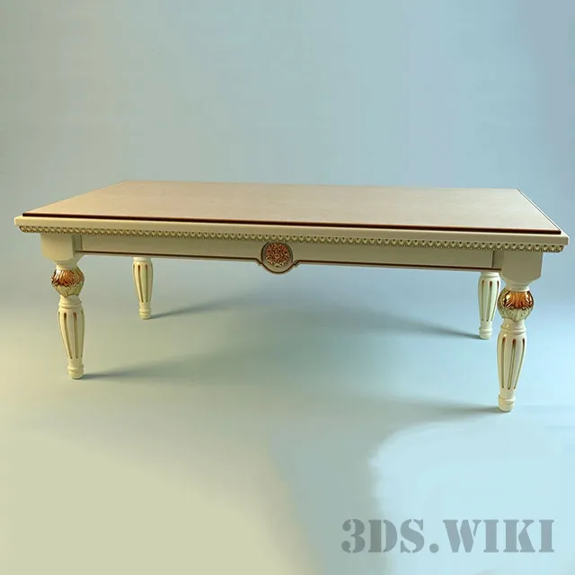 furniture – Large beautiful wooden table 3ds Max