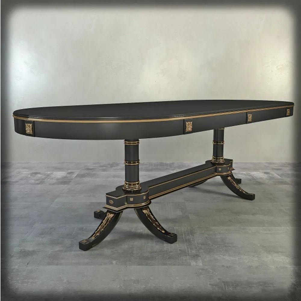 furniture – Large classic table with round edges 3ds Max