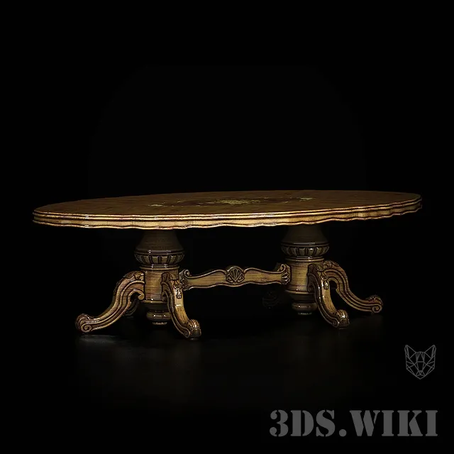 furniture – Large ellipse table 3ds Max