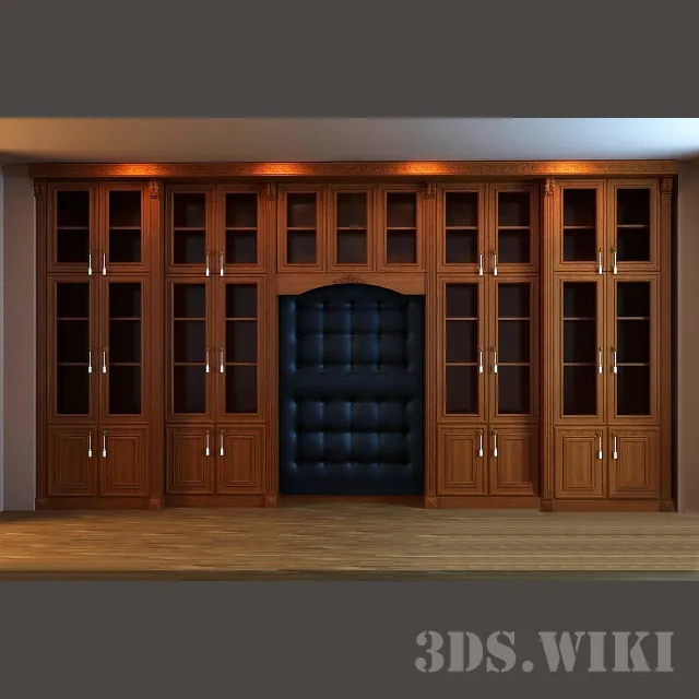 furniture – Large home library 3ds Max
