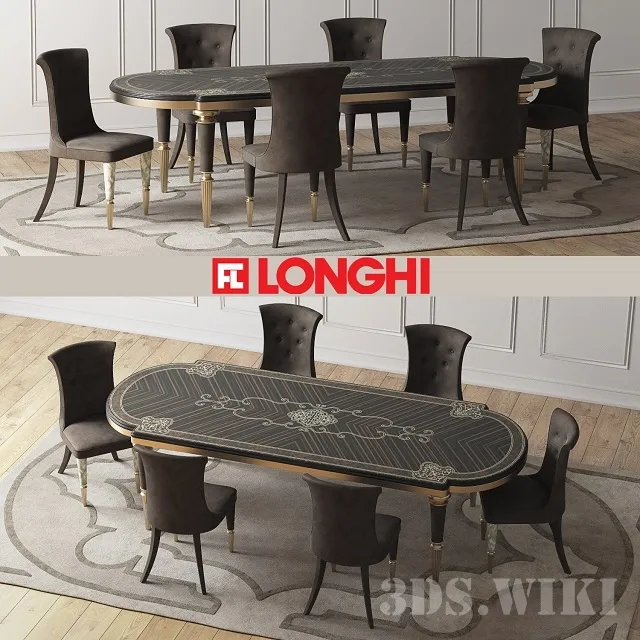 furniture – LAYTON Wooden table and MARION Chair 3ds Max
