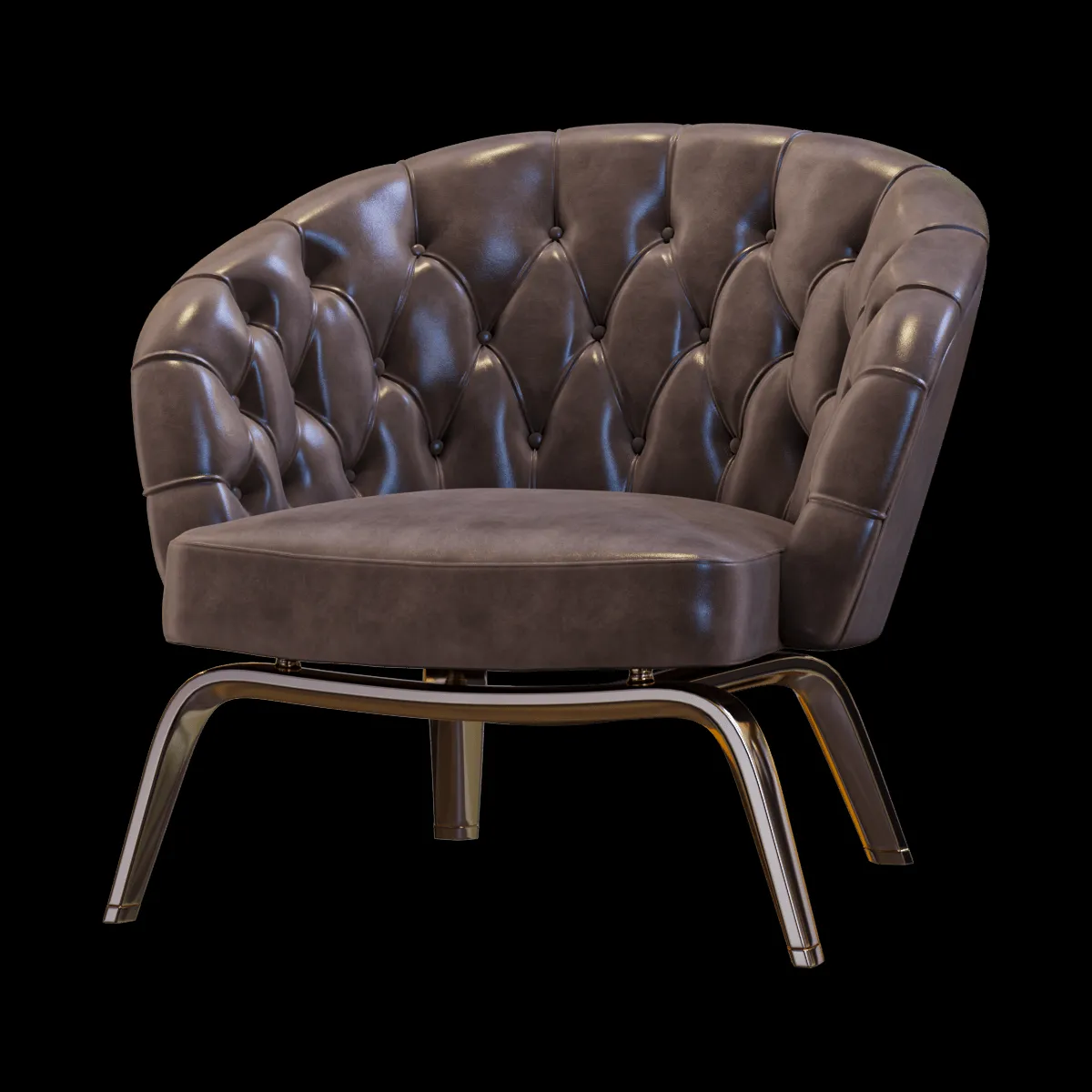 furniture – Leather armchair 3ds Max