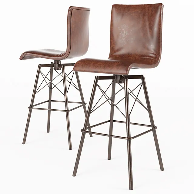 furniture – Leather bar chair 02 3ds Max