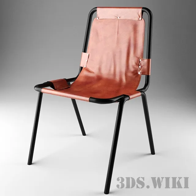 furniture – Leather chair with metal frame 3ds Max