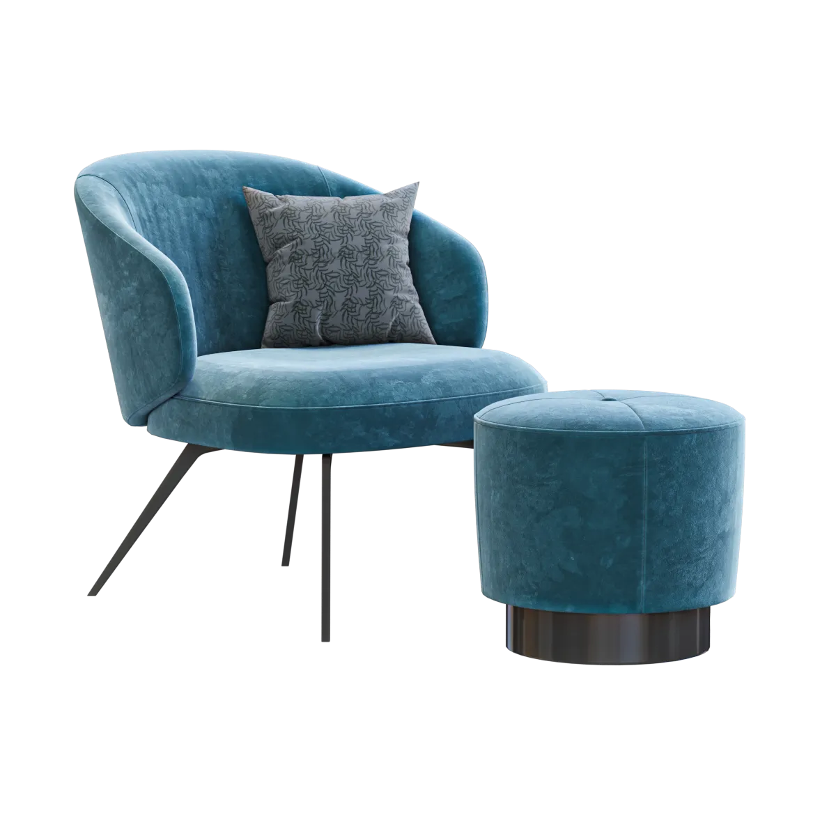 furniture – Lema Bice armchair with pouf 3ds Max