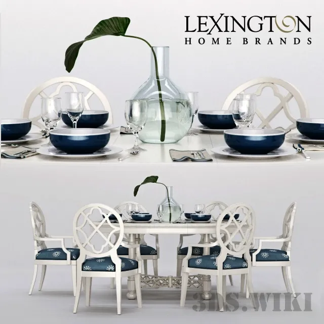 furniture – Lexingon KNAPTON HILL table and MILL CREEK ARM chair 3ds Max