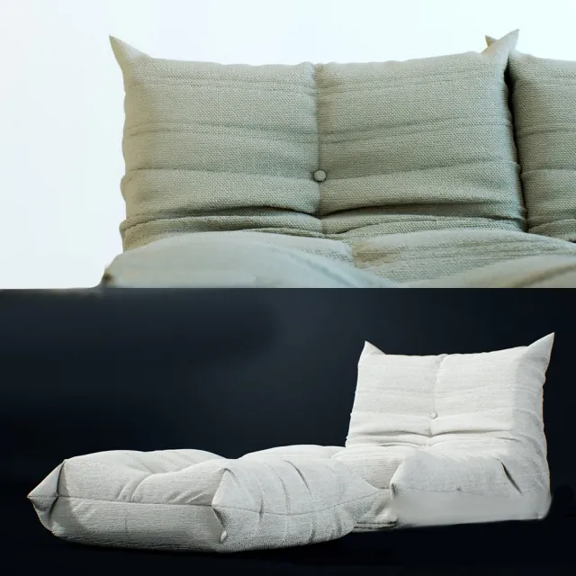 furniture – Ligne Roset Togo bed 3ds Max