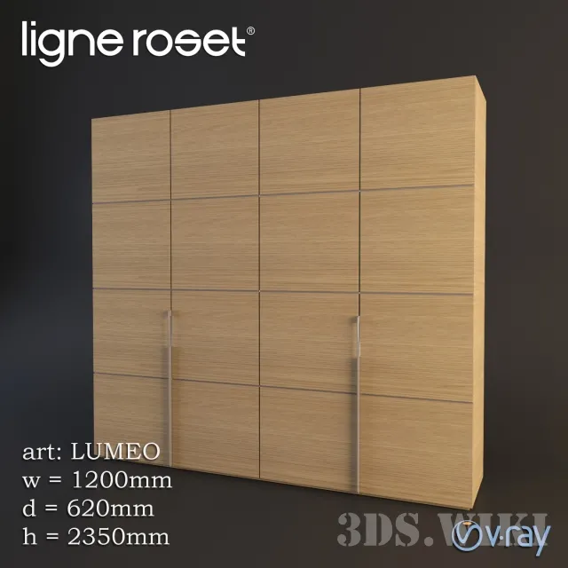 furniture – Ligne Roset wardrobe Lumeo 3ds Max