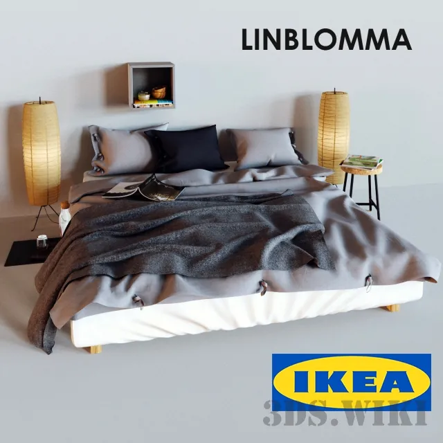 furniture – LINBLOMMA bed – IKEA 3ds Max