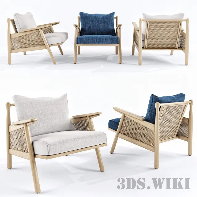 furniture – Linen Cane Chair 3ds Max