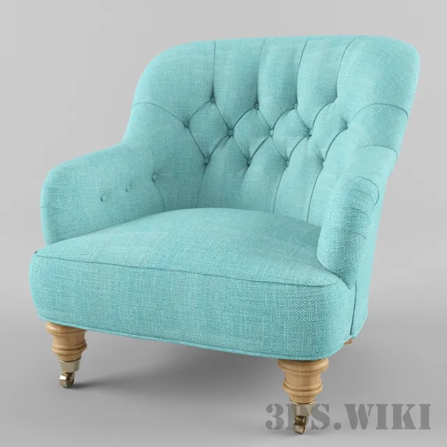 furniture – Linen Corrigan armchair 3ds Max