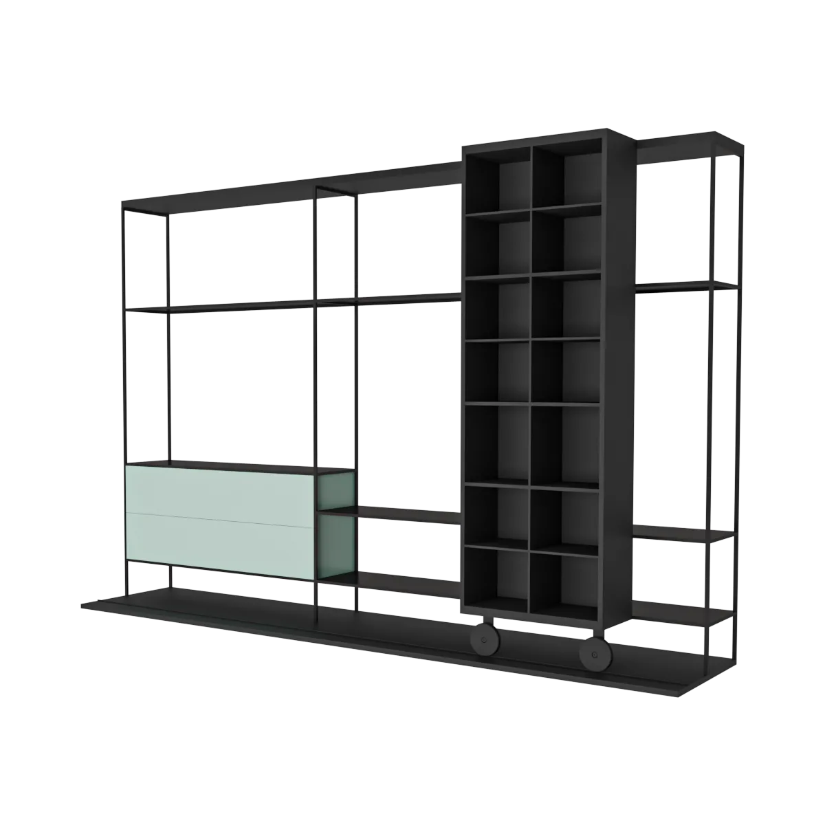 furniture – Literatura Open bookcase 3 3ds Max