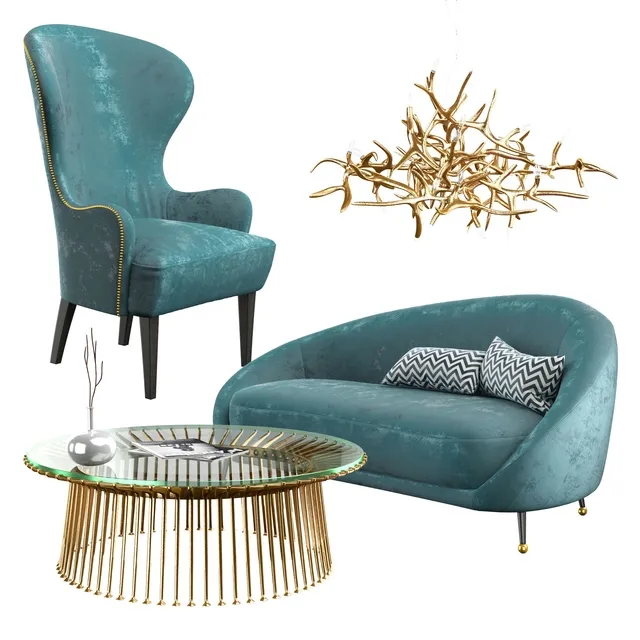 furniture – Living Room Furniture Set 3ds Max