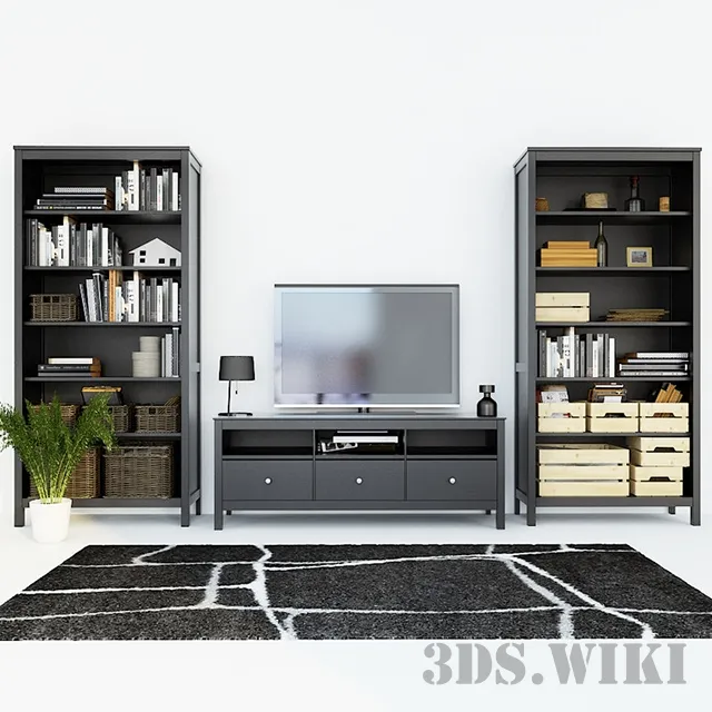 furniture – Living room HEMNES with filling 3ds Max