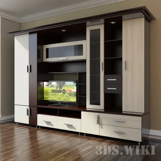 furniture – Living room wardrobe in modern style 3ds Max