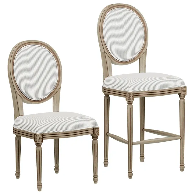 furniture – Loft Concept french provence chair 3ds Max