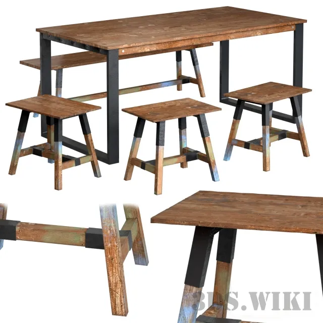 furniture – Look 180 dining table 3ds Max