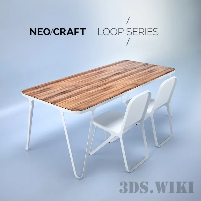 furniture – Loop Series for NeoCraft table and chairs 3ds Max