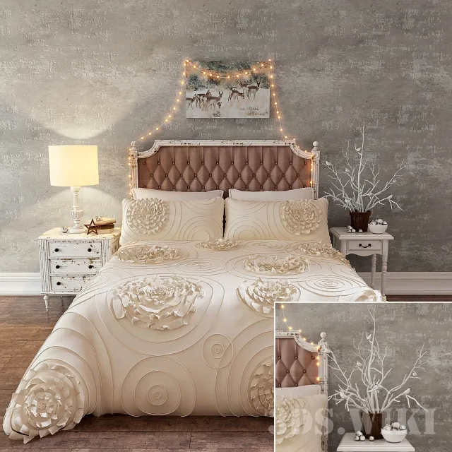 furniture – Lush Dekor Serena Bedding Set 3ds Max