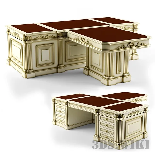 furniture – Luxurious study desk 3ds Max