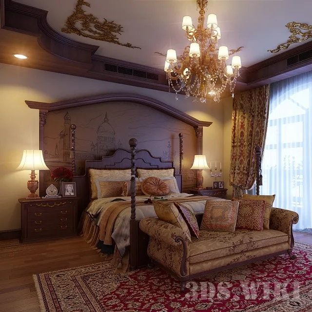 furniture – Luxury bedroom 3ds Max