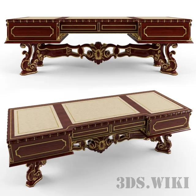furniture – Luxury classic office table 3ds Max