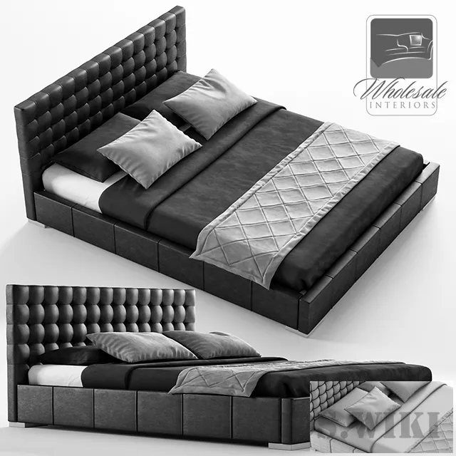 furniture – Maddy Upholstered Panel Bed 3ds Max