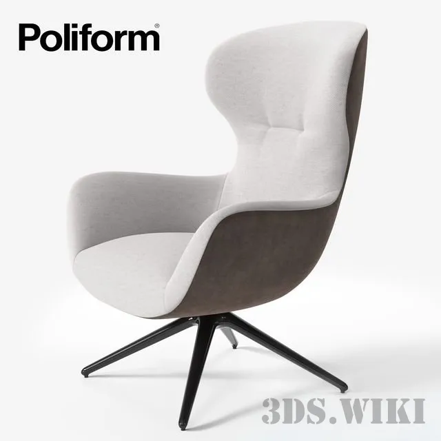 furniture – MadJock Poliform armchair 3ds Max