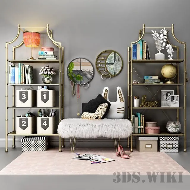 furniture – Maison bookcase by Pottery Barn 3ds Max