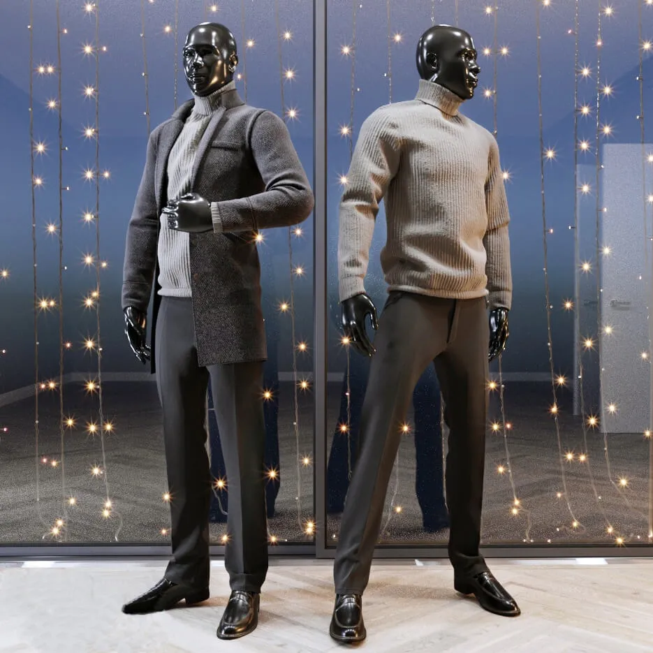 furniture – Male mannequin set 2 3ds Max