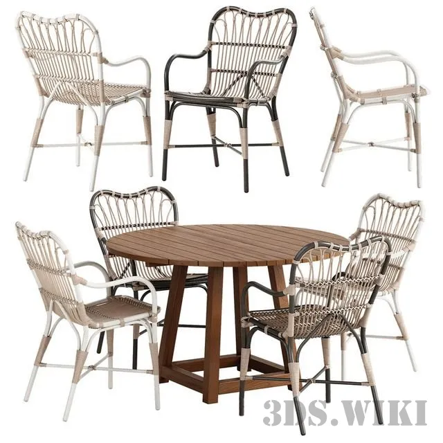 furniture – Margret chair and George table 3ds Max