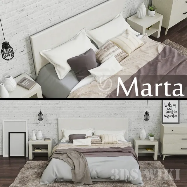 furniture – Marta bed 3ds Max