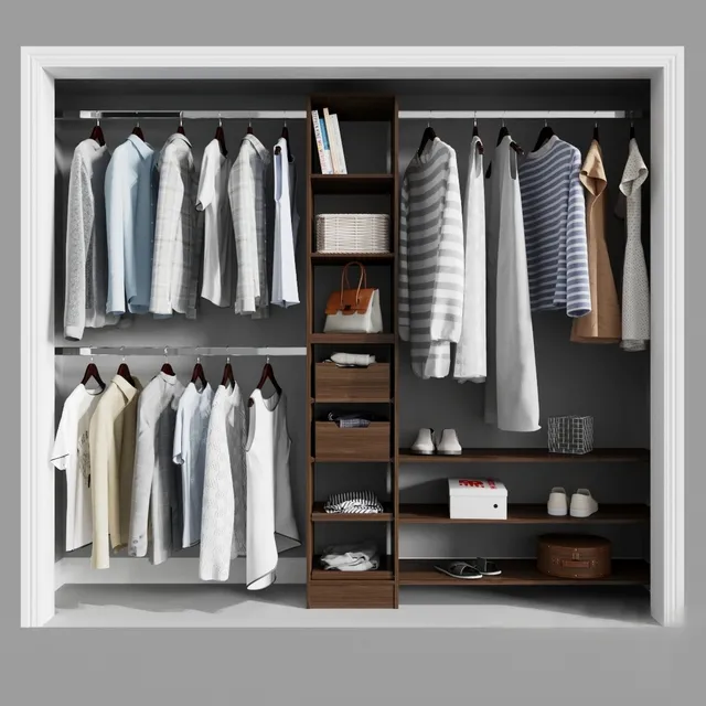 furniture – Melamine Reach-In Closet Kit in Mocha 3ds Max