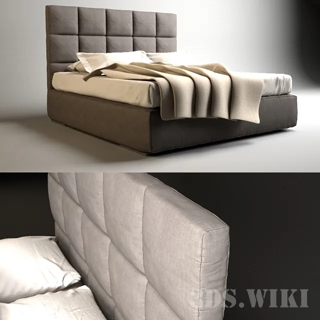 furniture – Meridiani Bardot bed 3ds Max